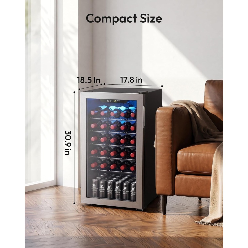 Wine Beer Fridge Small - Мини-холодильник на 128 банок, охладитель с