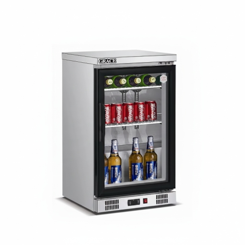Wine And Beer Undercounter Fridge - Холодильник под столешницу, из нержавеющей стали
