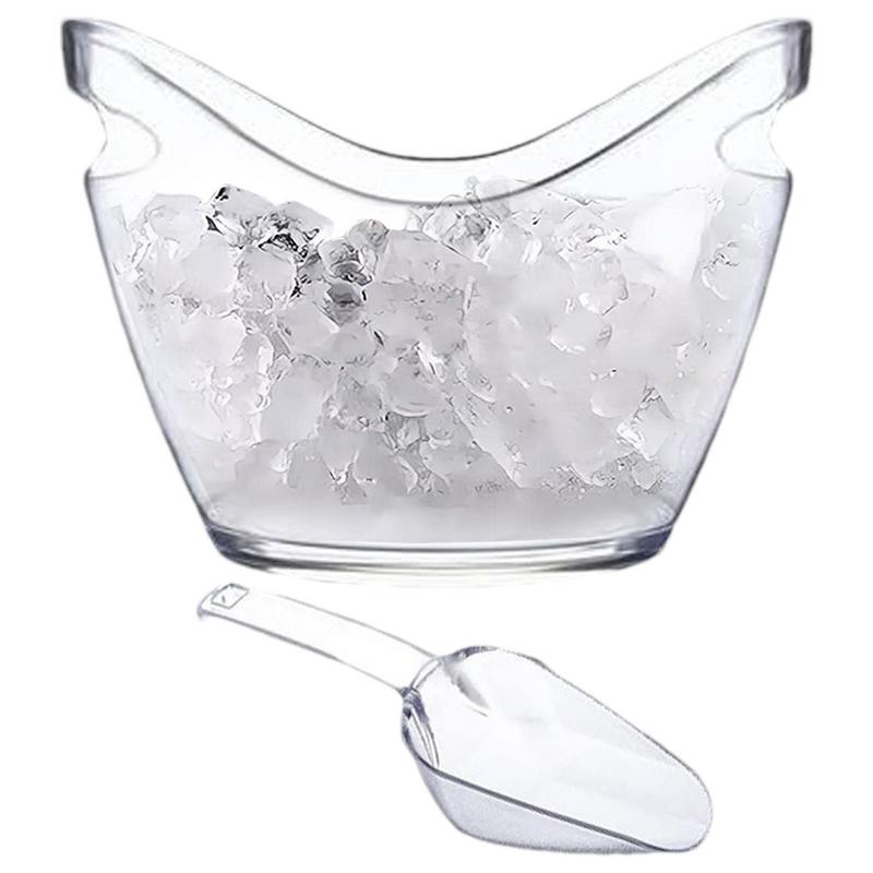 Ice Bucket Silver - Прозрачное ведро для льда, ванна для