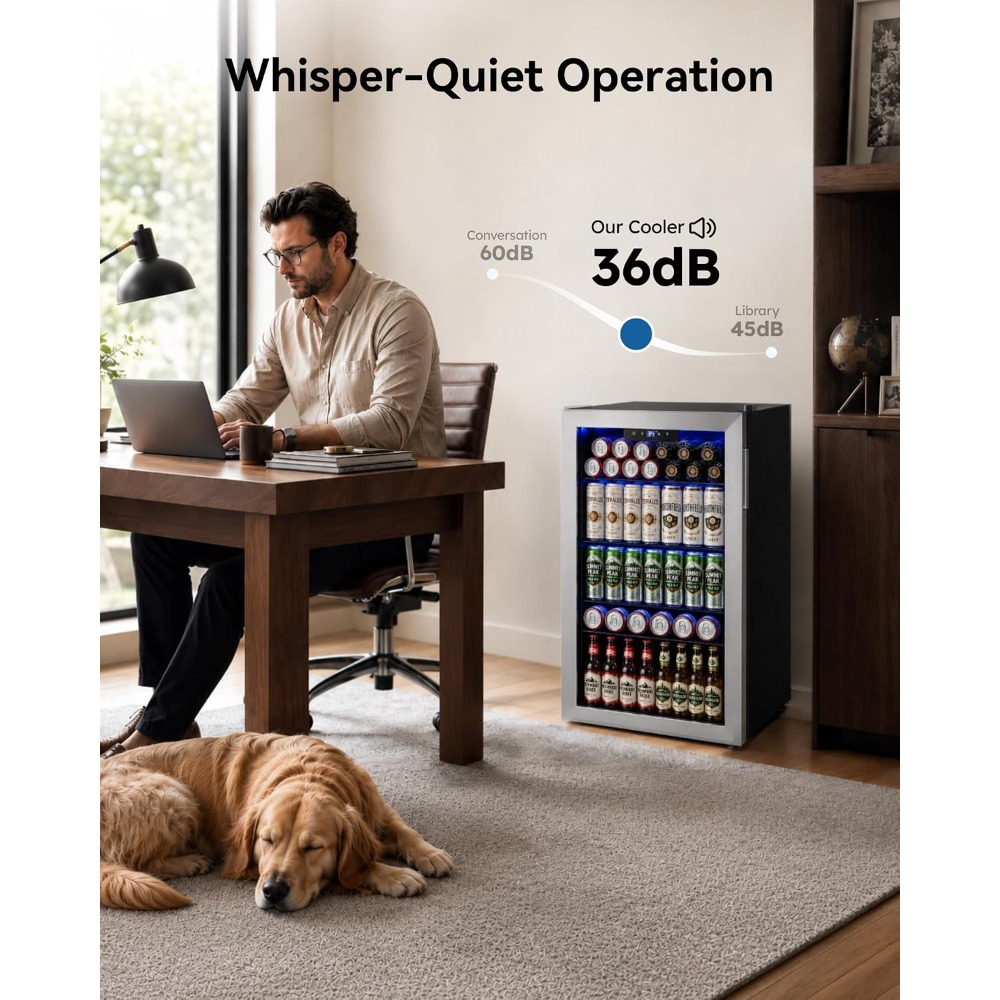 Wine Beer Fridge Small - Мини-холодильник для напитков на 126 банок,