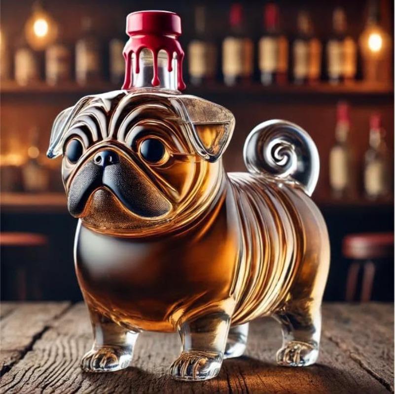 Wine Vodka Beer - Прозрачная подставка для виски в форме