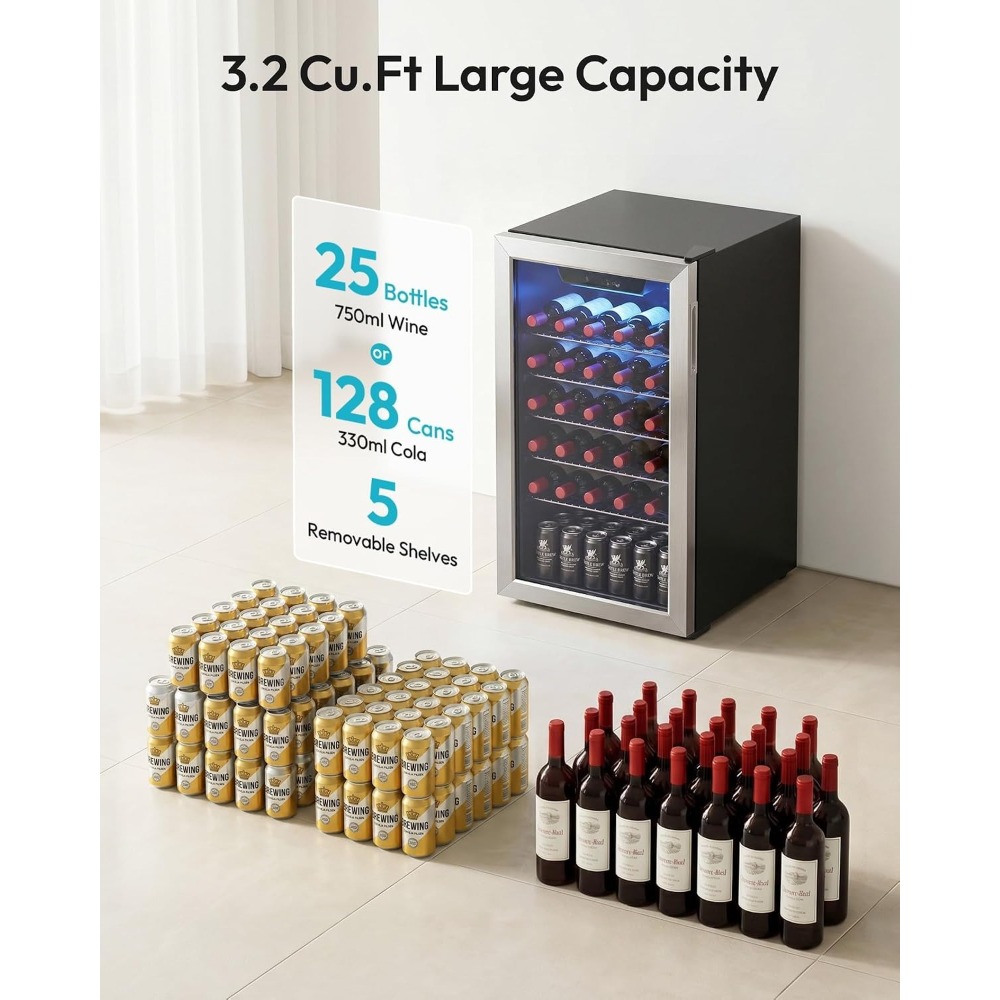 Мини-холодильник на 128 банок, – обзор и цена Wine Beer Fridge Small