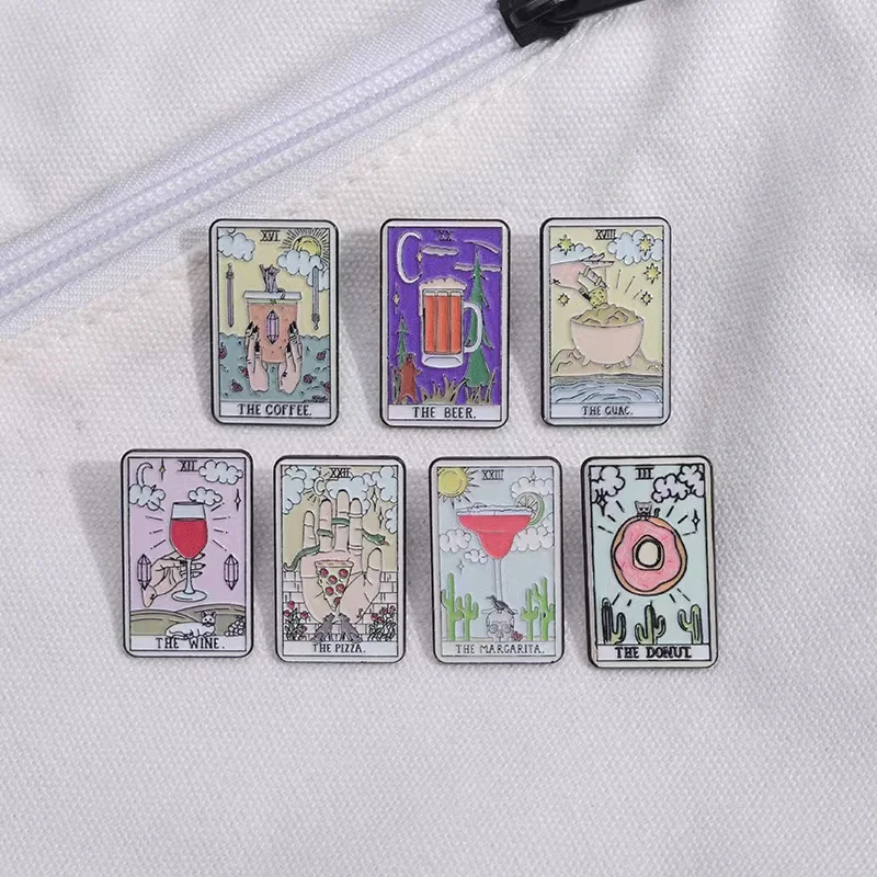 Эмалированные булавки Tarot на – обзор и цена Wine Beer Pizza