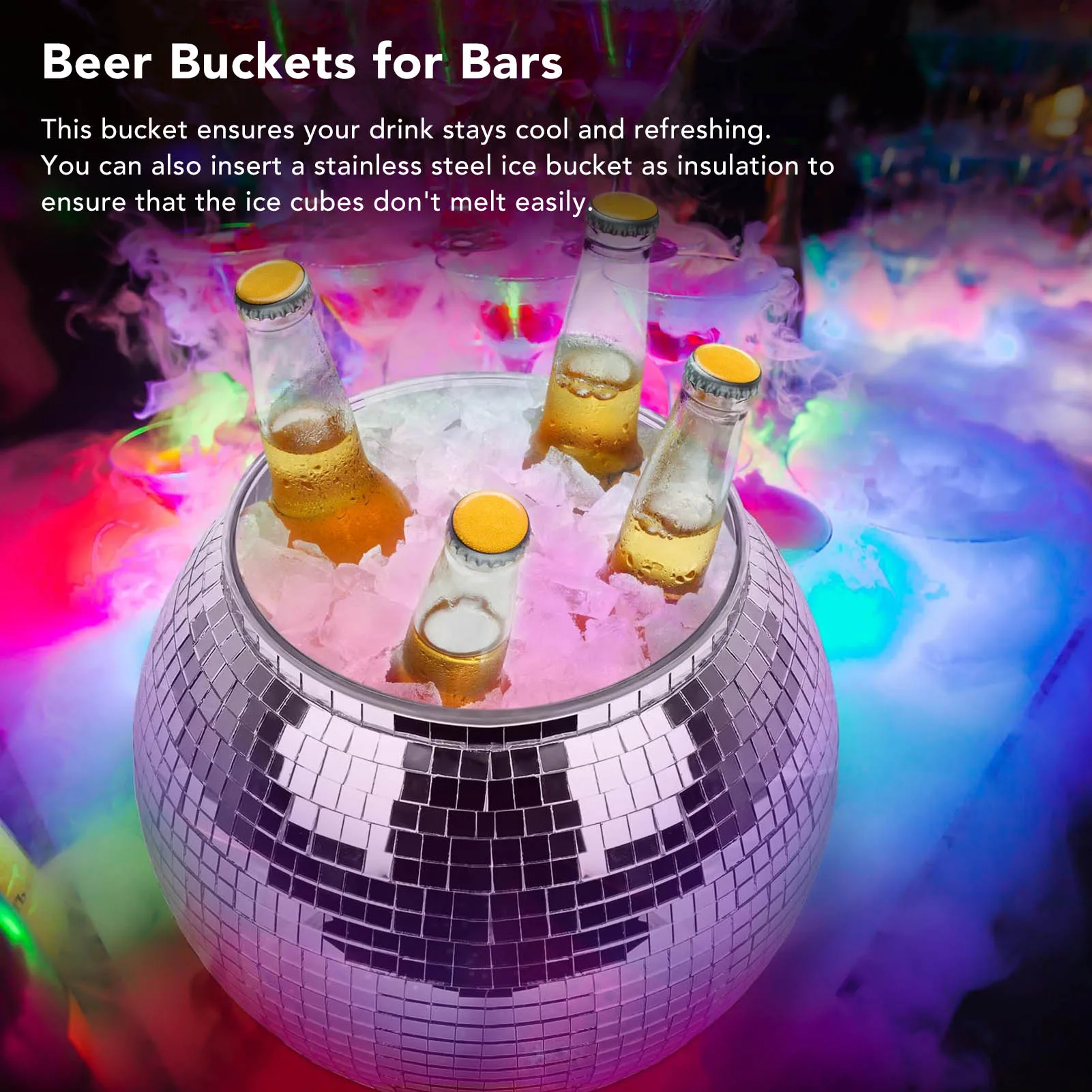 Ведро для льда в виде диско-ша – обзор и цена Ice Bucket Silver