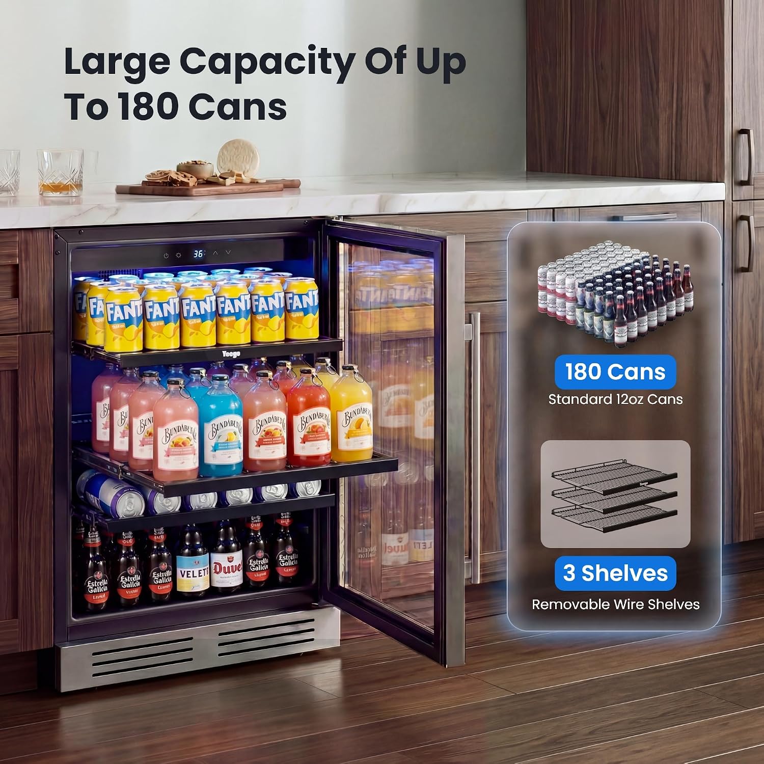 Холодильник для напитков на 24 – обзор и цена Wine And Beer Undercounter Fridge