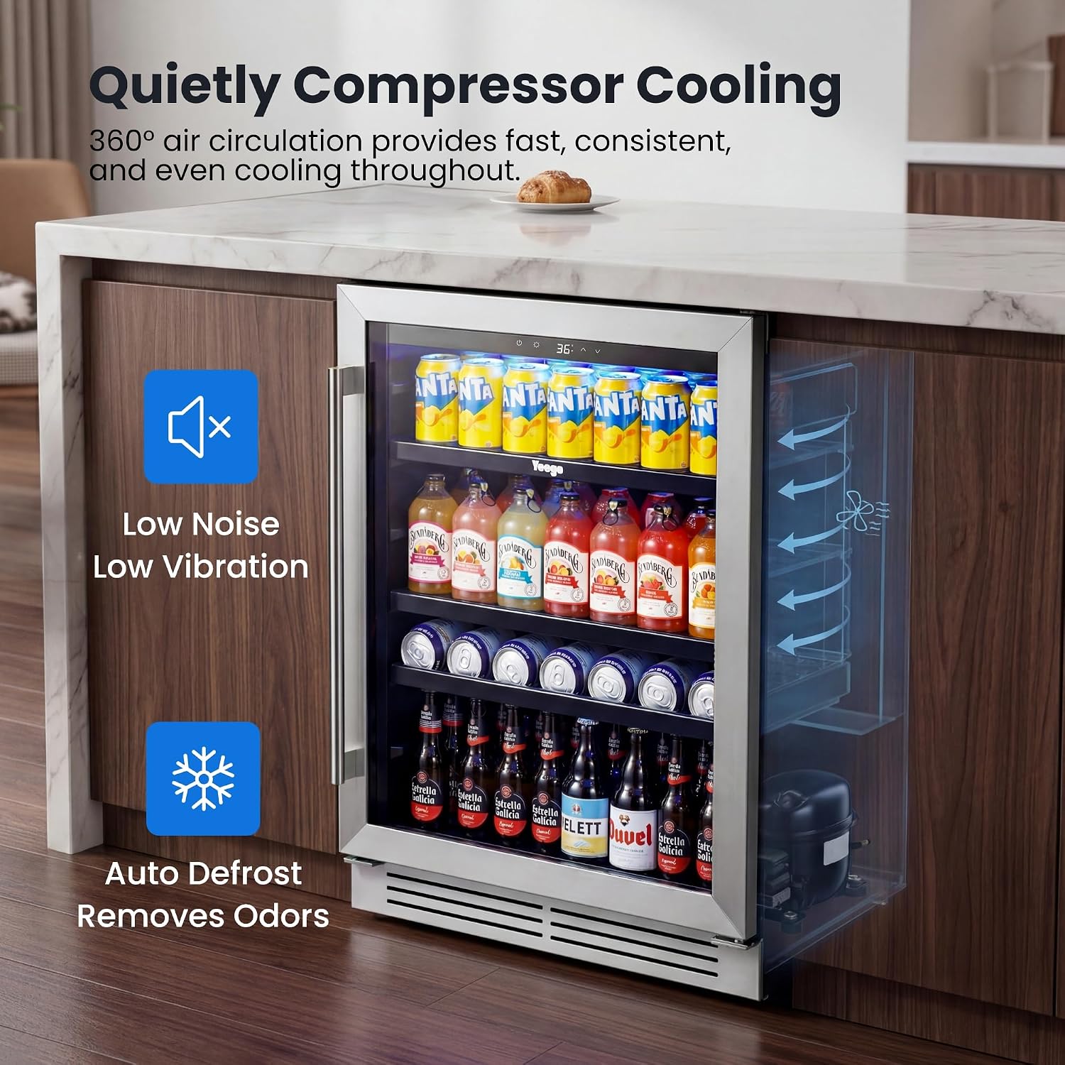 Холодильник для напитков на 24 – обзор и цена Wine And Beer Undercounter Fridge