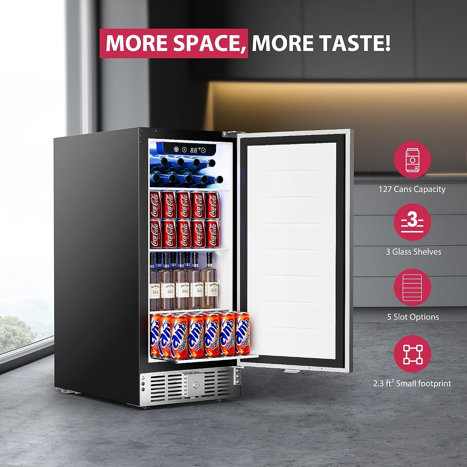 15-дюймовый встроенный мини-хо – обзор и цена Wine And Beer Undercounter Fridge